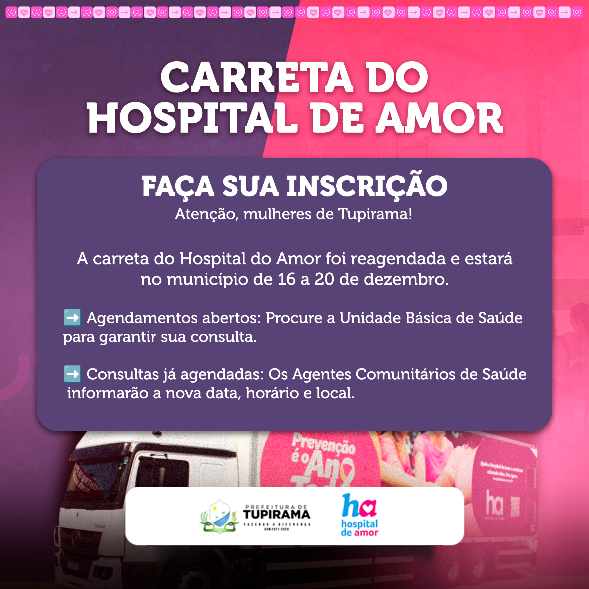 AGENDE SEU EXAME NA CARRETA DO AMOR